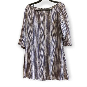 MYNE Ashley Ann Silk Dress Long Sleeve Tunic Size 6